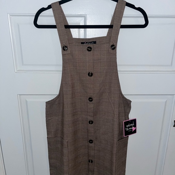 Mixed Threads Dresses & Skirts - Plaid Brown Mini Dress